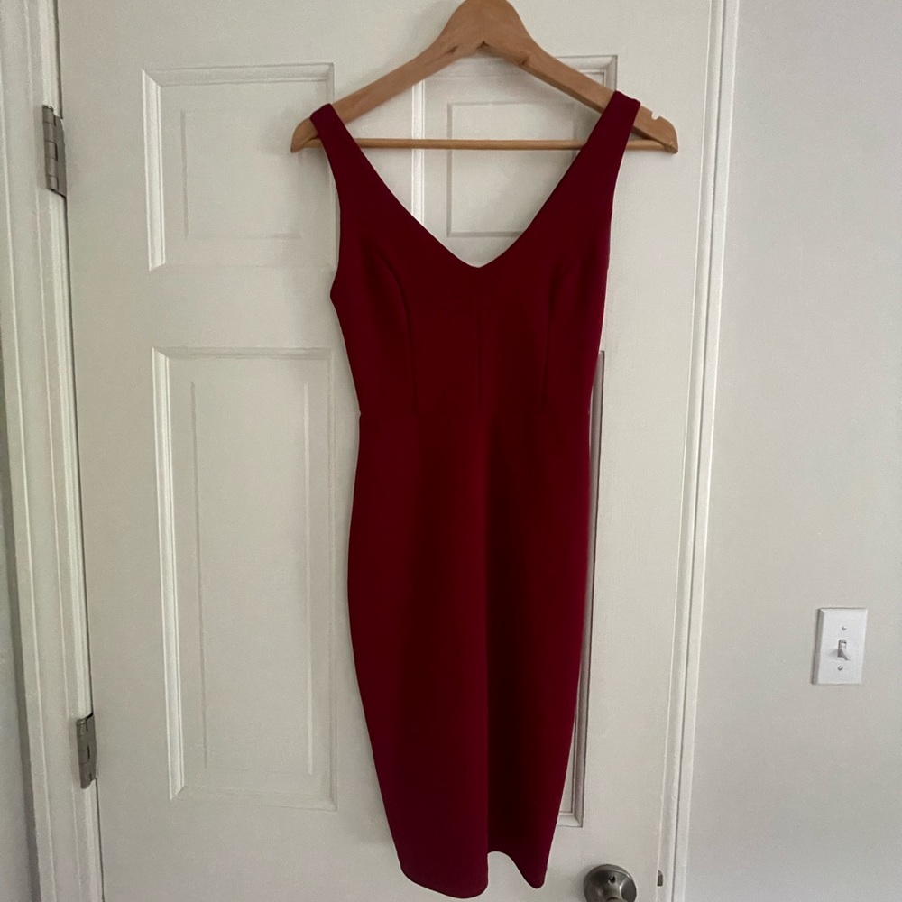 Fall wedding guest dress from Lulus - Wine / Burgundy XS
